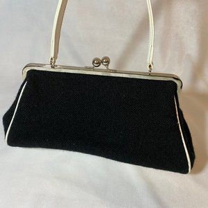 Vintage Glenda Gies Purse Hand Bag Classic (Woold Blend) Retro